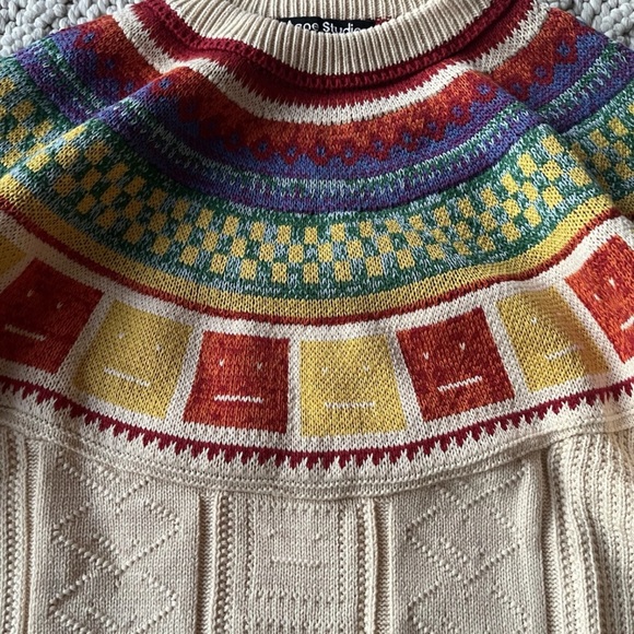 Multicolor Patterned Men’s Sweater - Picture 3 of 7